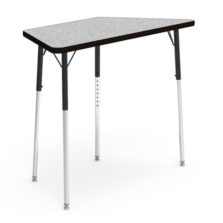 Virco 20.75 in. W, 48 in. L, 22-30 in. H, Grey Nebula Top / Black Edge 48TRAP48
